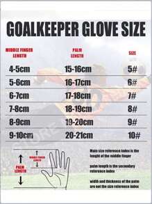 1 par de guantes de portero de fútbol, guantes protectores de dedos para partido de fútbol, antideslizantes, transpirables, suaves y resistentes al desgaste para entrenamiento