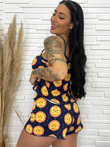 Kit 3 Pajamas Short Doll Soft Touch Suede Comfortable Strap