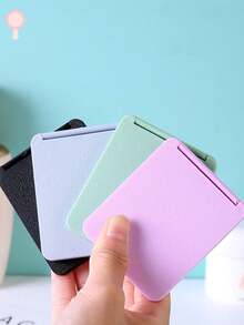 1pc Ultra-Thin Portable Double-Sided Mini Makeup Mirror, Compact And Convenient For Touch-Ups Anytime, Travel-Friendly, Desktop Cosmetic Mirror, High-Definition Portable Makeup Mirror, Lipstick Pocket Mirror, Double-Sided Mirror, Essential For College Girls - Multicolor - View 3