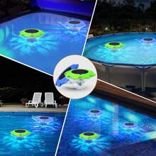 Luces flotantes solares para piscina, luces flotantes RGB que cambian de color para piscina, luces solares LED flotantes a prueba de agua IP68 que pueden colgarse, adecuadas para piscinas de verano, jacuzzis, bodas, caminos y decoraciones de fiestas.