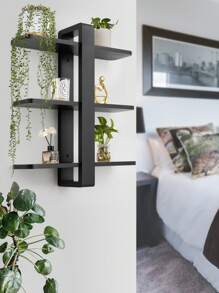 Sich hin- und herbewegende Regale für an der Wand befestigte Regaleinheit Alle Kiefernholz 3-Tier großes Moderne 20in,Regal für Schlafzimmer Wohnzimmer Büro Badezimmer Wohndekoration Speicher Pflanze Fotoanzeige