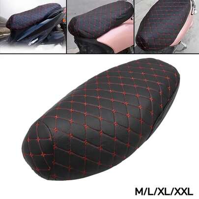 Funda de cojín de asiento de motocicleta, Protector de asiento impermeable de malla 3D, protección transpirable antideslizante de cuero PU para Scooter