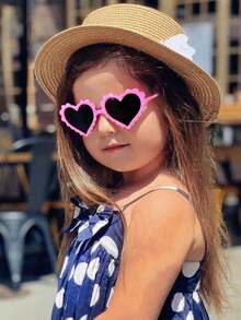 4pcs/Set 2026 Cute New 3 Heart-Shaped Styles Kids Fashion Glasses, Valentine's Day Gift - Multicolor - View 5