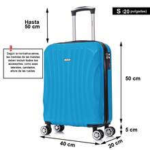 ABS 登机箱 55x40x20cm（44L） - 小型轻便旅行箱 20 英寸 - 绿松石色/银色/海军蓝/黄色/玫瑰金/红色/紫色/黑色/薄荷色/绿色 - 綠松石色 - 查看 3