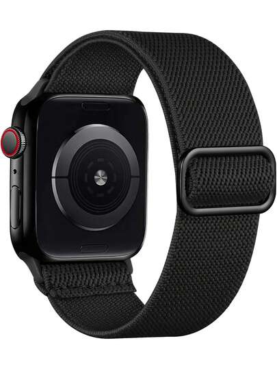 Nylon Uhrenarmband, kompatibel mit Apple Watch Bändern 38mm, 40mm, 41mm, 42mm, 44mm, 45mm, 46mm, 49mm. Weich, atmungsaktiv, elastisches Nylon-Band. Kompatibel mit Apple Watch Series Ultra/11/10/9/8/76/5/4/3/SE. Herren- und Damen-Sport- und Lässig-Uhrenarmbänder.