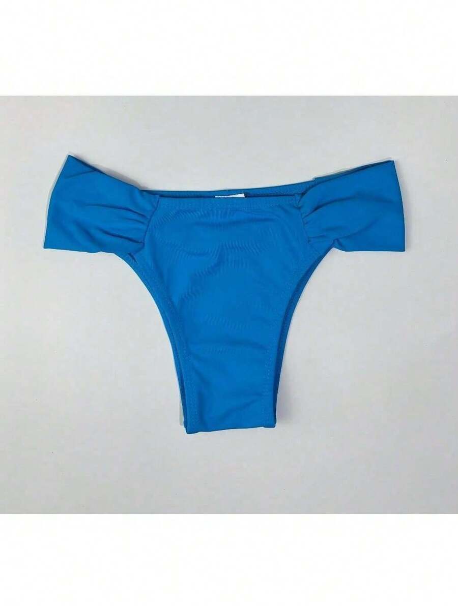 Beautiful Bombom Bikini Panties For Women, Loose Butterfly On The Side, Wide Plus Size, UV+50 Protection - XANH TRỜI - Xem 1