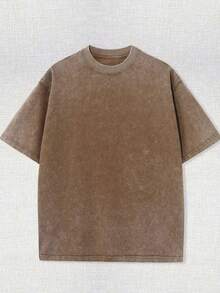 230g Double-Sided Washing, Bad Beer Day Printing T-Shirt, High-Quality Batik Cotton Retro Fashion Brand T-Shirt, Men's T-Shirt, Beach Essential, Summer T-Shirt, Holiday Gift, Perfect Gift. - Brown(咖啡色) - 查看 2