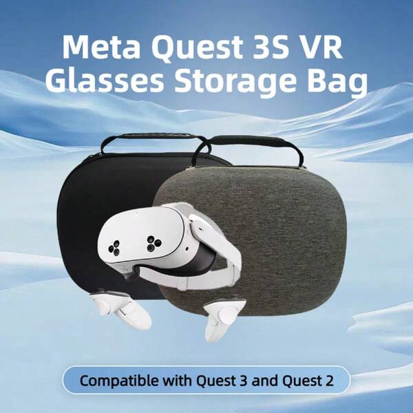 Funda protectora y bolsa de transporte para el casco de realidad virtual Mera Quest 3S, apta también para los modelos Oculus Quest 2 y Quest 3