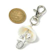 5pcs Shell & Ocean Theme Alloy Pendant Decorations, With Alloy Swivel Lobster Claw Clasps, Antique Silver Color, 75~88mm, 5pcs/Set ,For Car Key Bag Ornament