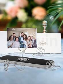 20PCS Metal Place Card Holders Photo Clip Stands Table Number Holders,Table Sign Holders For Wedding Anniversary Birthday Party Decoration