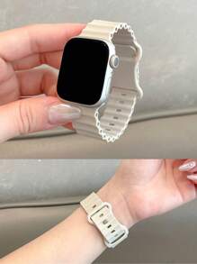 1pc Starlight Color Sports Silicone Watchband Compatible With Apple Watch Band 42mm 38mm 40mm 41mm 44mm 45mm 46mm 49mm, Fashion Smart Watch Replacement Watch Strap For Series Ultra2 Ultra SE2 SE 10 9 8 7 6 5 4 3 2 1 For Women Men