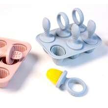 6-Cavity Infant Silicone Teething Ice Pop Mold, Teething Pop Maker, Ice Cream Popsicle Mold, For Baby Chilled Teething Feeders, Chew Toy - Multicolor - View 8