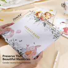 OUR ADVENTURE BOOK Memory Book Scrapbook Photo Album Pregnancy Diary Cute Animal Keepsake Record Growth Journal Hand Account For New Parents - White - View 13