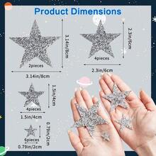 37pcs 6 Sizes Star Iron On Patches And Star Rhinestone Stickers, Star Shapes Iron On Patches And Adhesive Stickers, Glitter Repair Patch For Clothes Bags Pants Shoes Phone DIY Decoration, Accessories (Silver Star) Glued Star Shape Rhinestone Iron On Adhesive Flash Repair Patch For Clothing Bag Pants Shoes Phone Decorating Accessories, 5-Pointed Star Rhinestone Heat Transfer DIY Design Hot Melt Adhesive Web Patch For Hat Shoes Box Clothing Material - 37 Pieces 6 Size Stars - View 17