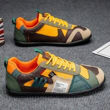 [尺码偏小 1 码] 男士透气休闲运动鞋 - 防滑、舒适系带鞋、耐用材质和时尚撞色设计、适合户外活动、慢跑、散步和旅行、圣诞礼物、生日礼物