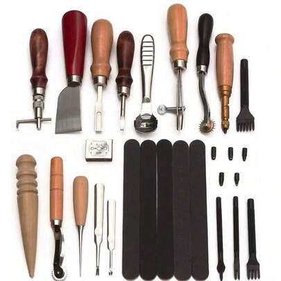 Kit de herramientas 19 piezas suministros para artesanías manualidades creatividad multifuncional corte pegado perforado accesorios básicos portátil almacenamiento para principiantes y expertos