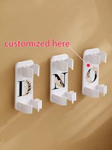 1pc, 3pcs, 5pcs Customized No Punching Storage Rack, Curling Iron Holder, Wall-Mounted Bathroom Iron Board Holder, Hair Straightener Organizer Shelf