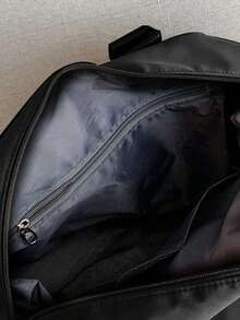 Minimalist Large Capacity Duffel Bag With Bag Charm Bag Holiday Luggage Bag Weekend Bag Overnight Bag Essentials Organizer For Summer Vacation Traveling Bag Travelling Organizer Outfit Airport Clothes Stuff Luggage Bag Bag For School School Accessories School Stuff - Black - View 6