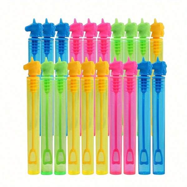 12/24pcs Portable Mini 7-Color Bubble Wands (Bubble Liquid Not Included), Suitable For Events, Party Favors, Birthday Gifts, Valentine's Day Gifts, Cute Decorations, Wedding Decor, Mini Bubble Show, Birthday Party Supplies, Gift Bag Fillers, Summer Outdoor Gifts