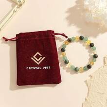 Vibe Green Jade Bracelet - Healing Wealth Bracelet - Jade Beaded Bracelet Women Men - Bring Good Luck Prosperity And Emotional Balance - Adjustable Size - 財富 - 查看 2