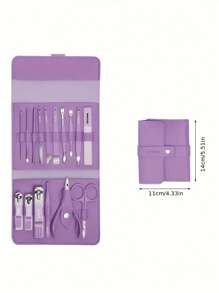 Set di 16 Pezzi di Tagliaunghie, Set Manicure in Acciaio Inossidabile, Set di Strumenti per Manicure e Pedicure, Adatto per Casa, Lavoro, Viaggio, Regalo, Salone di Bellezza
