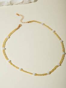 3pcs/Set Bohemian Beach Beaded Pearl Metal Disc Pendant Waist Chain Jewelry Set, Suitable For Beach Vacation, Tourism, And Important Occasions As An Excellent Gift (Number Of Beads Varies, Bead Size May Slightly Differ Batch By Batch) - Multicolor - View 5