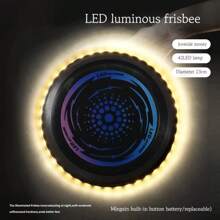 1 pieza Disco volador impermeable y ligero de 23 cm/9.06 pulgadas con iluminación de color - Cultivar el amor de los niños por los deportes - Equipo deportivo para niños con aro LED - Iluminado con LED - Regalo perfecto - Regalo de cumpleaños - Regalo ideal - Regalo sorpresa - Regalo festivo - Regalo navideño - Regalo