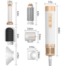 UKLISS 7-In-1 Auto-Curling Air Styler & Hair Dryer,Hair Styler,Hot Air Brush Auto-Wrap,7 Attachments For Styling,Straightening & Blow Drying For All Hair Types - UK Plug(220-240V) - View 7