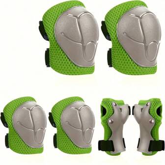 Protective Gear Set 6-Piece Knee Pads, Elbow Pads & Wrist Guards For Kids/Adults - Adjustable Safety Pads For Roller Skating, Skateboarding, Scooter & Inline Skating (Breathable Impact Protection),Let Your Kids Play Happily