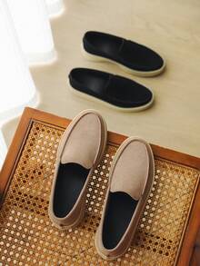 Giày lười đế mềm chất lượng cao dành cho nam, giày lười cổ điển thoáng khí, giày lười cổ thấp đa năng cho mọi mùa, phong cách Old Money Chic mùa thu - Nhiều màu - Xem 3