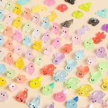 Świecące w ciemności żywiczne miniaturowe zwierzęta, świecąca kaczka, delfin, żaba, królik, żółw miniaturowe rzeźby, nie wymaga prądu, nadaje się do ogrodu, na imprezę, do mikro krajobrazu, akwarium, dekoracji