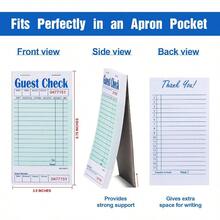 Guest Checks Server Note Pads 1000 Orders Waitress Notepad For Restaurants 20 Books - LightGreen - View 3