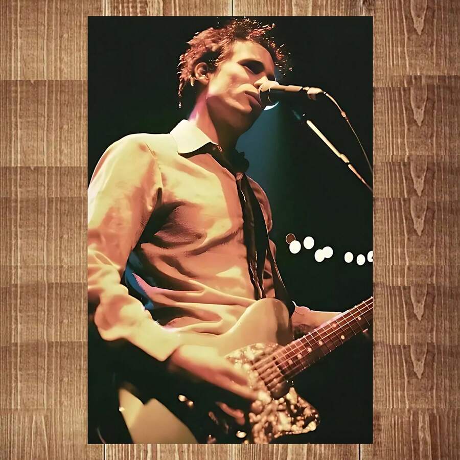 1 件 Jeff Buckley 瀑布帆布海报房间装饰空间美学墙艺术，客厅和卧室装饰的完美选择，室内，走廊，书房，高品质艺术品，卧室墙艺术 | 时尚海报 | 优质装饰画，无框 - 彩色 - 查看 1