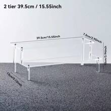 1 pièce Support d'affichage en acrylique transparent, à 1-5 niveaux. Organisateur cosmétique, support en acrylique pour parfum, support à cupcakes, pour figurines Amiibo et POP, présentoir pour aliments et desserts, produits de fournisseur cosmétique