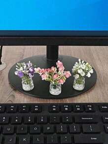5pcs/Set, 4pcs/Set, 6Pcs/Set,Or 1pc [Random Style] Cute Vase Set Desktop Decoration, Office Accessories,Decompression Figurine Accessories, Mini Desktop Decorations, Computer Monitor, Office Space