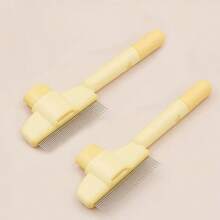 1 件/2 件宠物自清洁刷，猫狗脱毛刷，长毛宠物梳理刷，毛发打结按摩刷，一键自清洁耙，不建议用于短毛宠物 - 彩色 - 查看 13