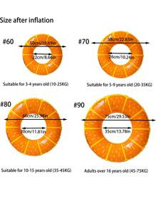 1PC Viral Orange Pool Float – Summer Swim Ring, Leak-Proof Beach Toy, Aesthetic Party Decor