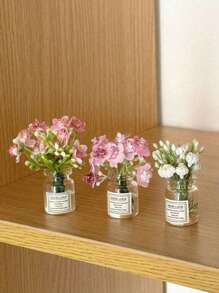 5pcs/Set, 4pcs/Set, 6Pcs/Set,Or 1pc [Random Style] Cute Vase Set Desktop Decoration, Office Accessories,Decompression Figurine Accessories, Mini Desktop Decorations, Computer Monitor, Office Space