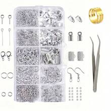 1set Black Deluxe Jewelry Making Starter Kit,Comprehensive Earrings, Necklace Findings, DIY Beads, Plier Tools Set For Jewelry Repair, Crafting, And Designing - Suitable For Adults, Beginners