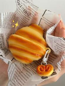 牛角面包造型耳机盒，兼容苹果耳机盒 1/2/3/4/Pro/Pro2(Nd)/Pro(3rd)