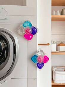 50颗/包 五合一洗衣凝珠，浓缩香氛柔顺剂，持久留香去渍，强效清洁洗衣珠，草本香型，适用于家庭清洁 - 彩色 - 查看 4