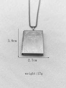 1pc Vintage Versatile High-End Multi-Style Stainless Steel Frame Necklace, Women's Fashion Luxury Niche Jewelry Accessory