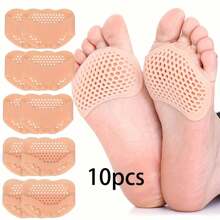 10 piezas Almohadillas de gel de silicona para los pies para alivio del dolor y comodidad - Cojines de soporte metatarsiano