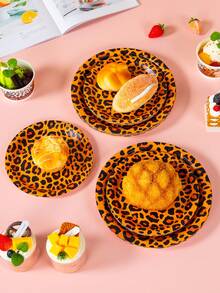 10 件/25 件一次性餐具套装，7 英寸/9 英寸丛林豹纹纸盘，电影主题一次性盘子，派对用品，动物主题一次性派对，生日派对，礼品派对，庆祝装饰