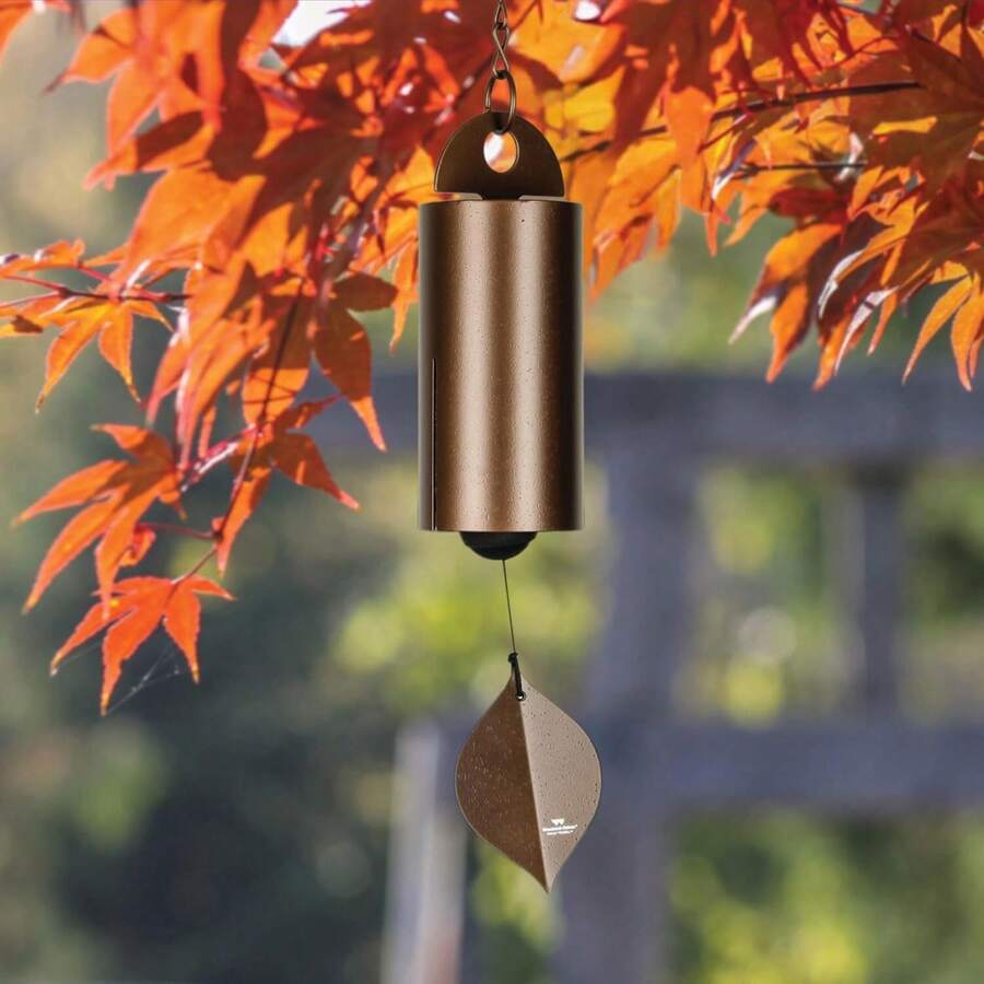 Wind Chimes Heroic Windbell Wind Chimes For Outside, 24" Copper Medium Windchime For Outdoor Garden, Patio, Porch Wind Bell, Deep Tone Sound - Brown - View 1