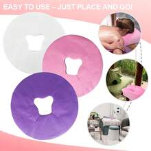 100 pezzi Federe per cuscini da massaggio rotondi, portatili e facili da usare, cuscini da tavolo da massaggio morbidi e confortevoli, adatti come cuscini per poggiatesta per massaggi in centri benessere e letti da massaggio domestici, adatti per l'uso quotidiano e i viaggi