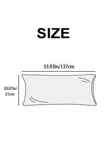 1pc 100% Polyester Heart Pattern Long Pillowcase, Suitable For Bedding Decor (Pillow Insert Not Included) - Multicolor - View 4