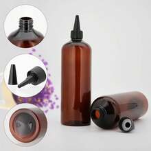Cosywell Applicator Bottle For Hair Dye 8.5oz 2 Pack With Graduated Scale, Twist-On Top Tip Cap, Empty Plastic Color Oil Squeeze Bottles - Brown-16.9oz - View 6