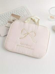 Cute Embroidered Bow Laptop Sleeve Bag, Suitable For 11/13/15 Inch Laptopback To School School Stuff Bag For School Work Laptop Bag For Women Mac Book Case - Multicolor - View 18