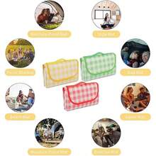 1pc Extra Large Thick Waterproof Picnic Mat, Outdoor Foldable Waterproof Picnic Blanket, Portable Picnic Mat Suitable For Family, Friends Camping Picnics, Outdoor Picnic Rug, Super Large Portable Sand-Proof Waterproof Mat, Lightweight And Portable, Suitable For Grass, Beach, Travel, Camping, Concerts, Comes With Carry Bag - Red - View 8